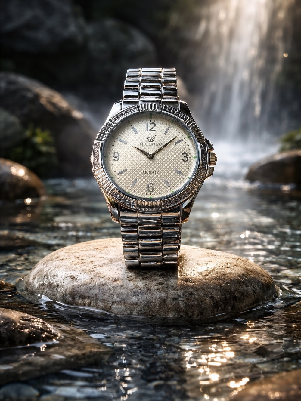 Orlando Brand Quartz Dress Stainless Steel Watch New Battery!